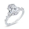 14K White Gold Diamond Engagement Ring (Semi-Mount)