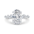 14K White Gold Diamond Engagement Ring (Semi-Mount)