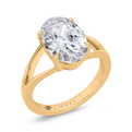 14K Yellow Gold Diamond Engagement Ring (Semi-Mount)