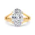 14K Yellow Gold Diamond Engagement Ring (Semi-Mount)