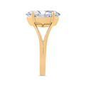 14K Yellow Gold Diamond Engagement Ring (Semi-Mount)