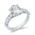 14K White Gold Diamond Engagement Ring (Semi-Mount)
