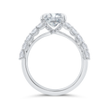 14K White Gold Diamond Engagement Ring (Semi-Mount)