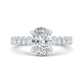 14K White Gold Diamond Engagement Ring (Semi-Mount)