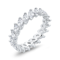 14K White Gold with Marquise Diamond Eternity Ring
