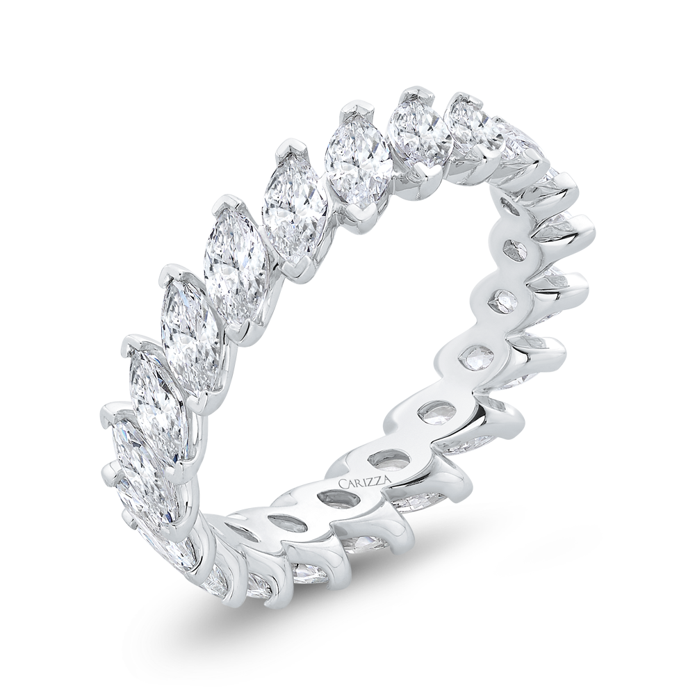 14K White Gold with Marquise Diamond Eternity Ring