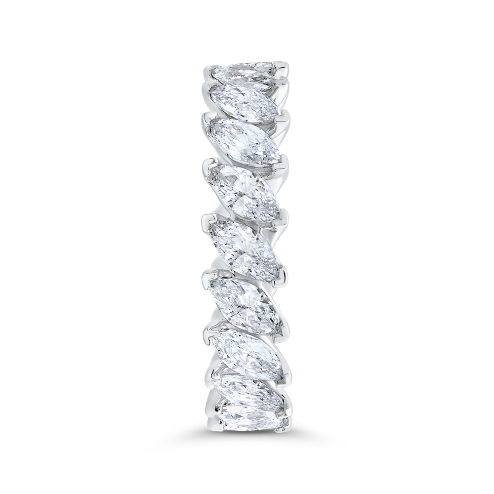 14K White Gold with Marquise Diamond Eternity Ring
