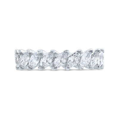 14K White Gold with Marquise Diamond Eternity Ring