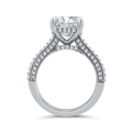 14K White Gold Radiant Diamond Solitaire Plus Engagement Ring  (Semi-Mount)