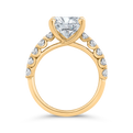 14K Yellow Gold Radiant Cut Diamond Engagement Ring (Semi-Mount)
