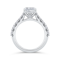 14K Yellow Gold Radiant Cut Diamond Engagement Ring (Semi-Mount)