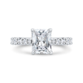 14K Yellow Gold Radiant Cut Diamond Engagement Ring (Semi-Mount)
