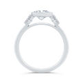 14K White Gold Radiant Cut Diamond Engagement Ring (Semi-Mount)