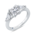 14K White Gold Radiant Cut Diamond Engagement Ring (Semi-Mount)