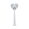 14K White Gold Radiant Cut Diamond Engagement Ring (Semi-Mount)