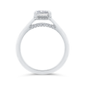 14K White Gold Radiant Cut Diamond Engagement Ring (Semi-Mount)