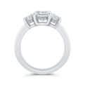 14K White Gold Radiant Cut Diamond Engagement Ring (Semi-Mount)
