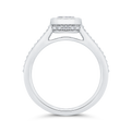 14K White Gold Radiant Cut Diamond Engagement Ring (Semi-Mount)
