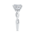 14K White Gold Diamond Engagement Ring (Semi-Mount)
