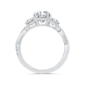 14K White Gold Diamond Engagement Ring (Semi-Mount)