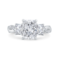 14K White Gold Diamond Engagement Ring (Semi-Mount)