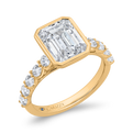 14K Yellow Gold Diamond Engagement Ring (Semi-Mount)