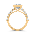 14K Yellow Gold Diamond Engagement Ring (Semi-Mount)