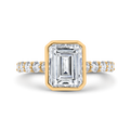 14K Yellow Gold Diamond Engagement Ring (Semi-Mount)