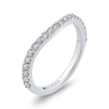 Round Diamond Wedding Band in 14K White Gold