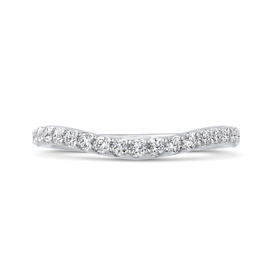 Round Diamond Wedding Band in 14K White Gold
