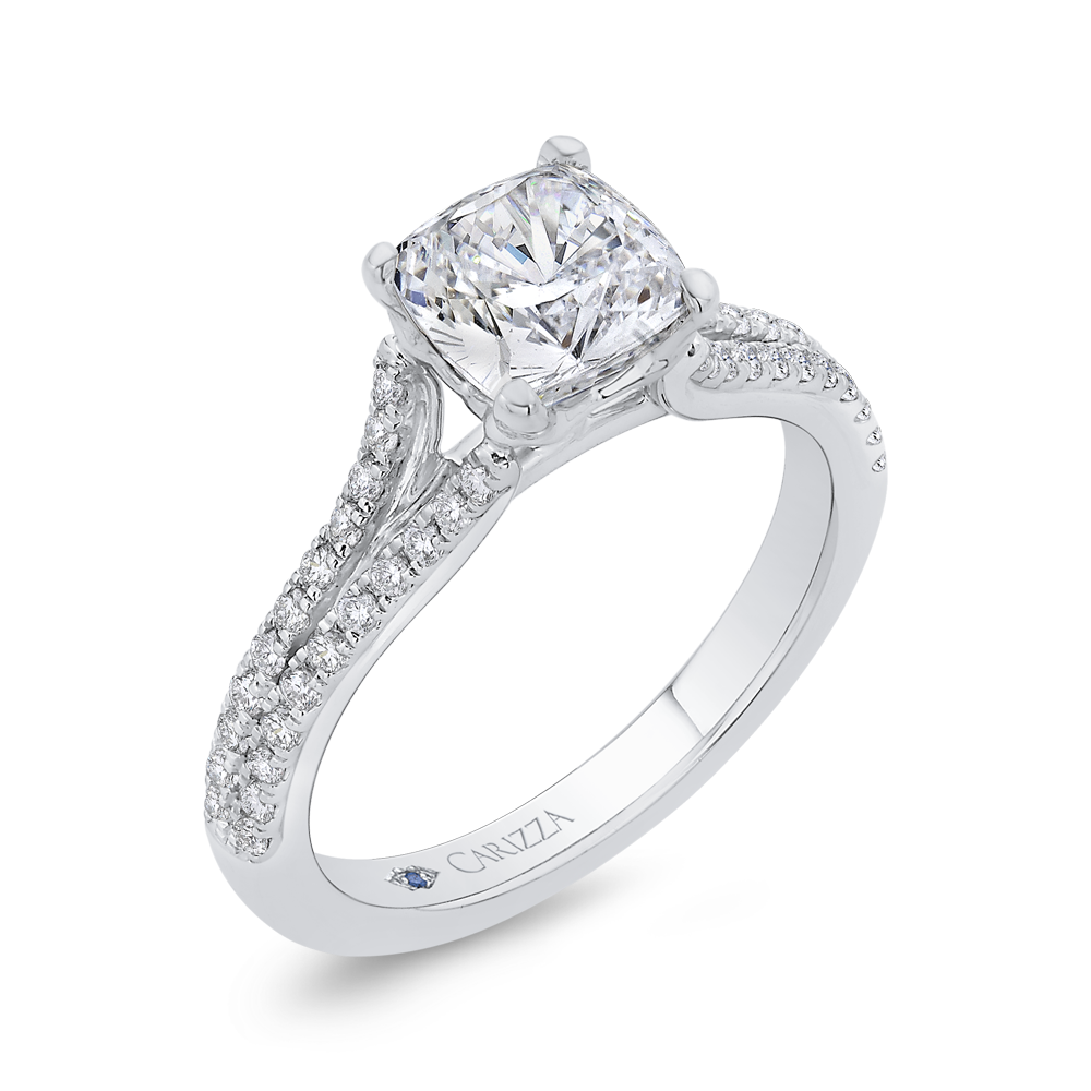 Diamond Engagement Ring in 14K White Gold (Semi-Mount)