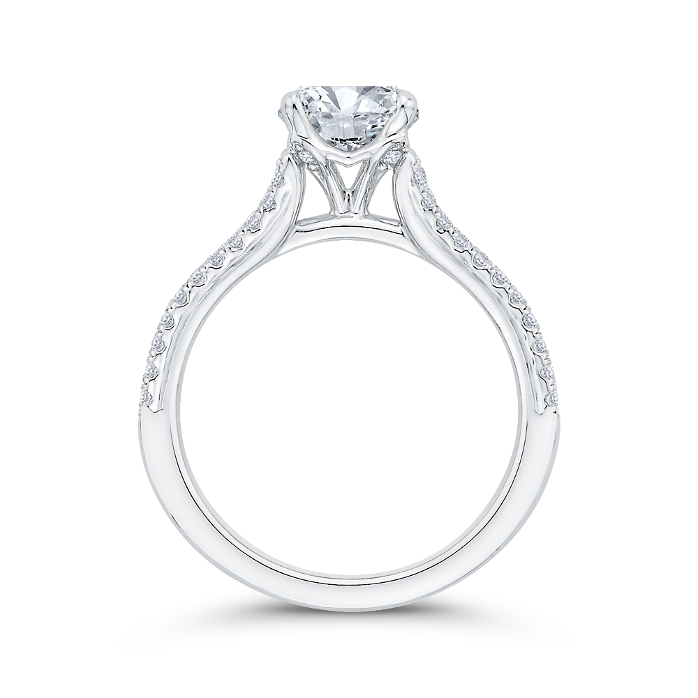 Diamond Engagement Ring in 14K White Gold (Semi-Mount)