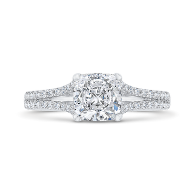 Diamond Engagement Ring in 14K White Gold (Semi-Mount)