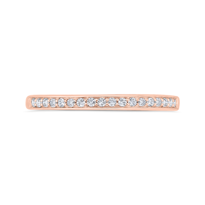 Diamond Wedding Band in 14K Rose Gold