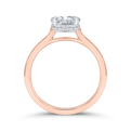 14K Two Tone Gold Cushion Cut Diamond Engagement Ring (Semi-Mount)