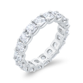 14K White Gold with Cushion Diamond Eternity Ring