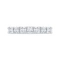 14K White Gold with Cushion Diamond Eternity Ring