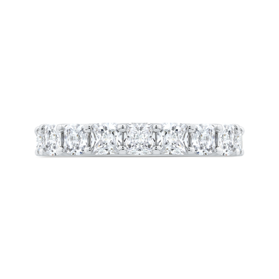 14K White Gold with Cushion Diamond Eternity Ring
