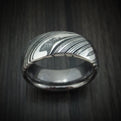 Kuro Damascus Steel Men's Ring with Tantalum Sleeve Custom Made