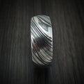 Kuro Damascus Steel Men's Ring with Tantalum Sleeve Custom Made