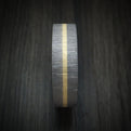 Tantalum and 14K Gold Men's Ring with Kuro Damascus Steel Sleeve Custom Made