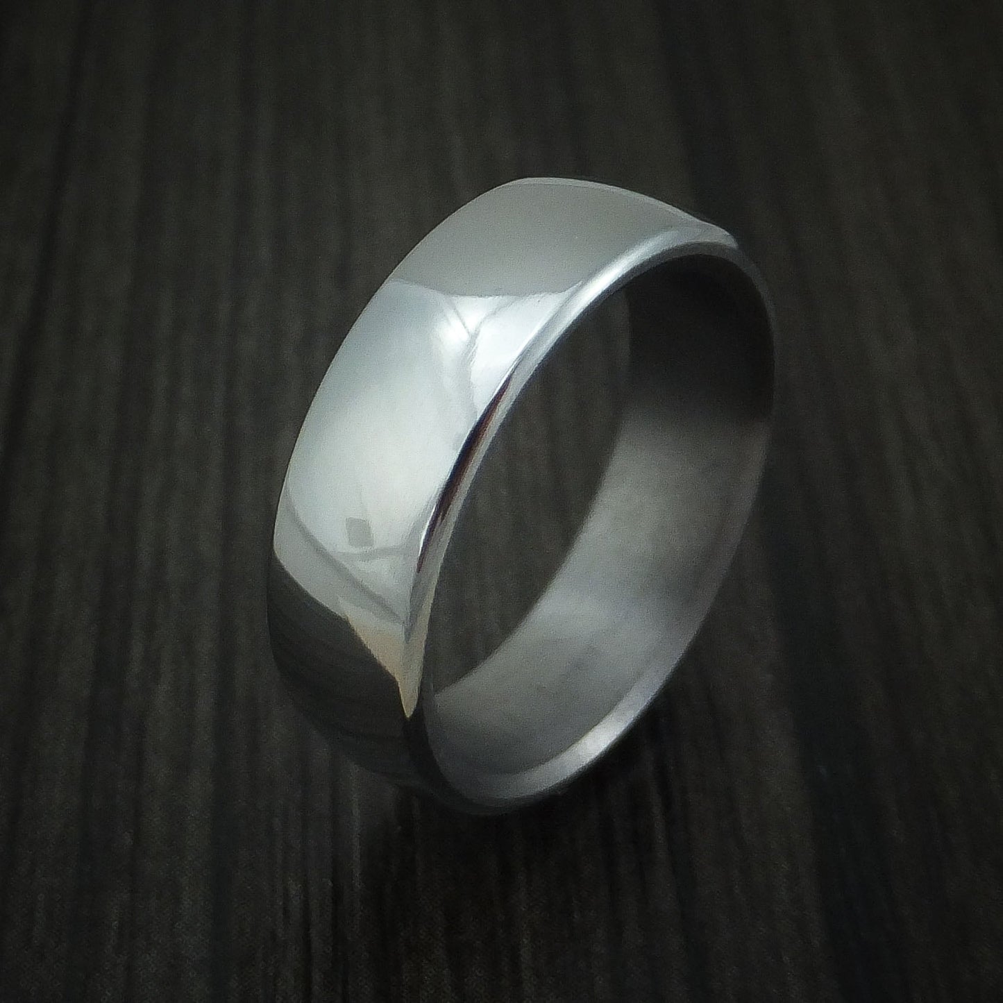 Tantalum Polished Band Custom Made Men's Ring