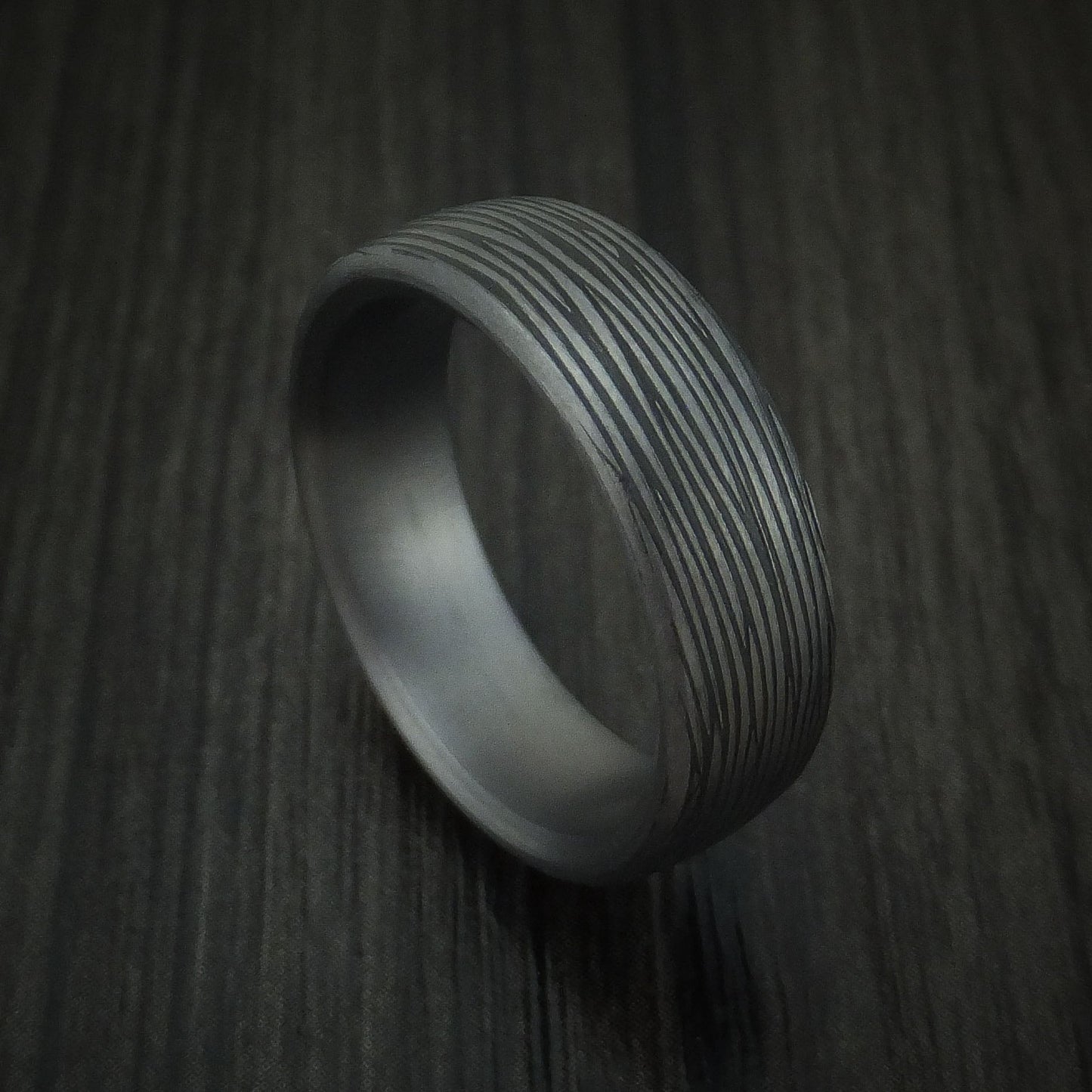Tantalum Band with Textured Finish Custom Made Men's Ring