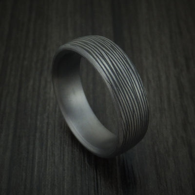 Tantalum Band with Textured Finish Custom Made Men's Ring