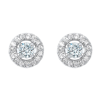 14Kt White Gold Diamond 1/6Ctw Earring
