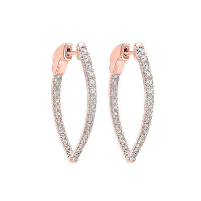 14Kt Rose Gold Diamond 1Ctw Earring