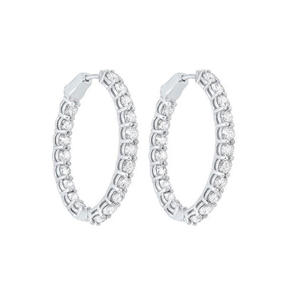 14Kt White Gold Diamond 7Ctw Earring