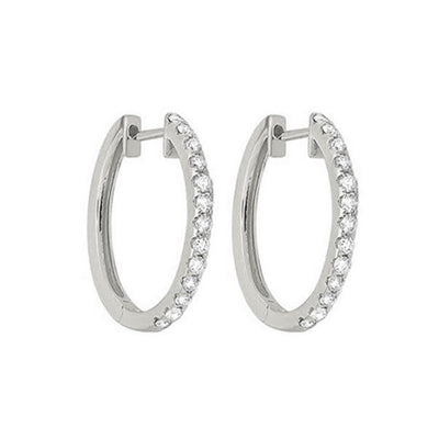 14Kt White Gold Diamond 1/2Ctw Earring