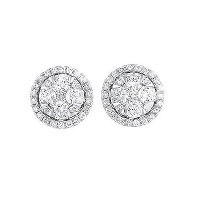 14Kt White Gold Diamond 1/2Ctw Earring