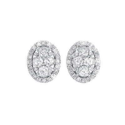 14Kt White Gold Diamond 1/2Ctw Earring